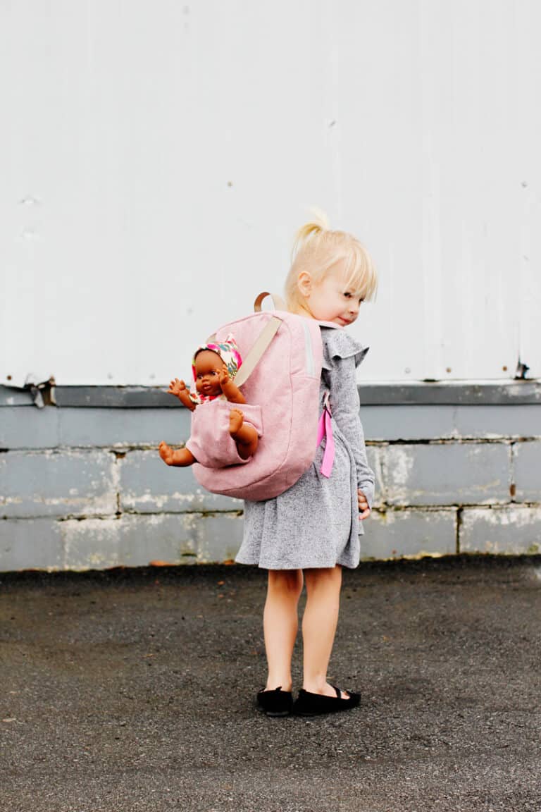 Baby Doll Carrier Pattern Sew a Backpack with a doll holder see