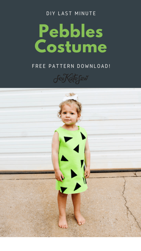DIY Pebbles Costume Pattern Flintstones see kate sew