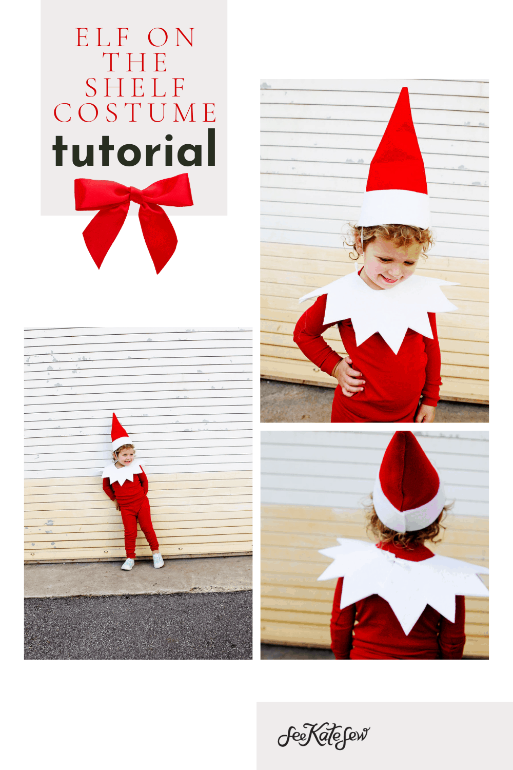 DIY Elf Costume Elf on the Shelf Kids and Adult see kate sew