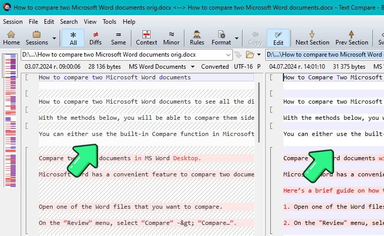 How to Compare Two Microsoft Word Documents - SeekFast Blog