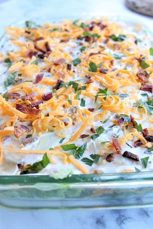 Layered Salad (Layered Overnight Salad) Seeking Good Eats