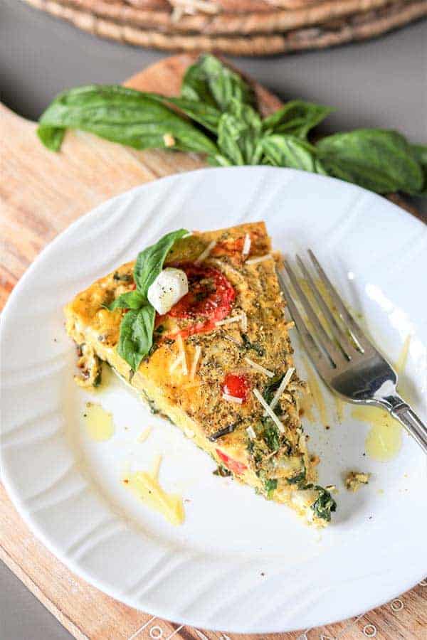 Tomato and Mozzarella Caprese Frittata