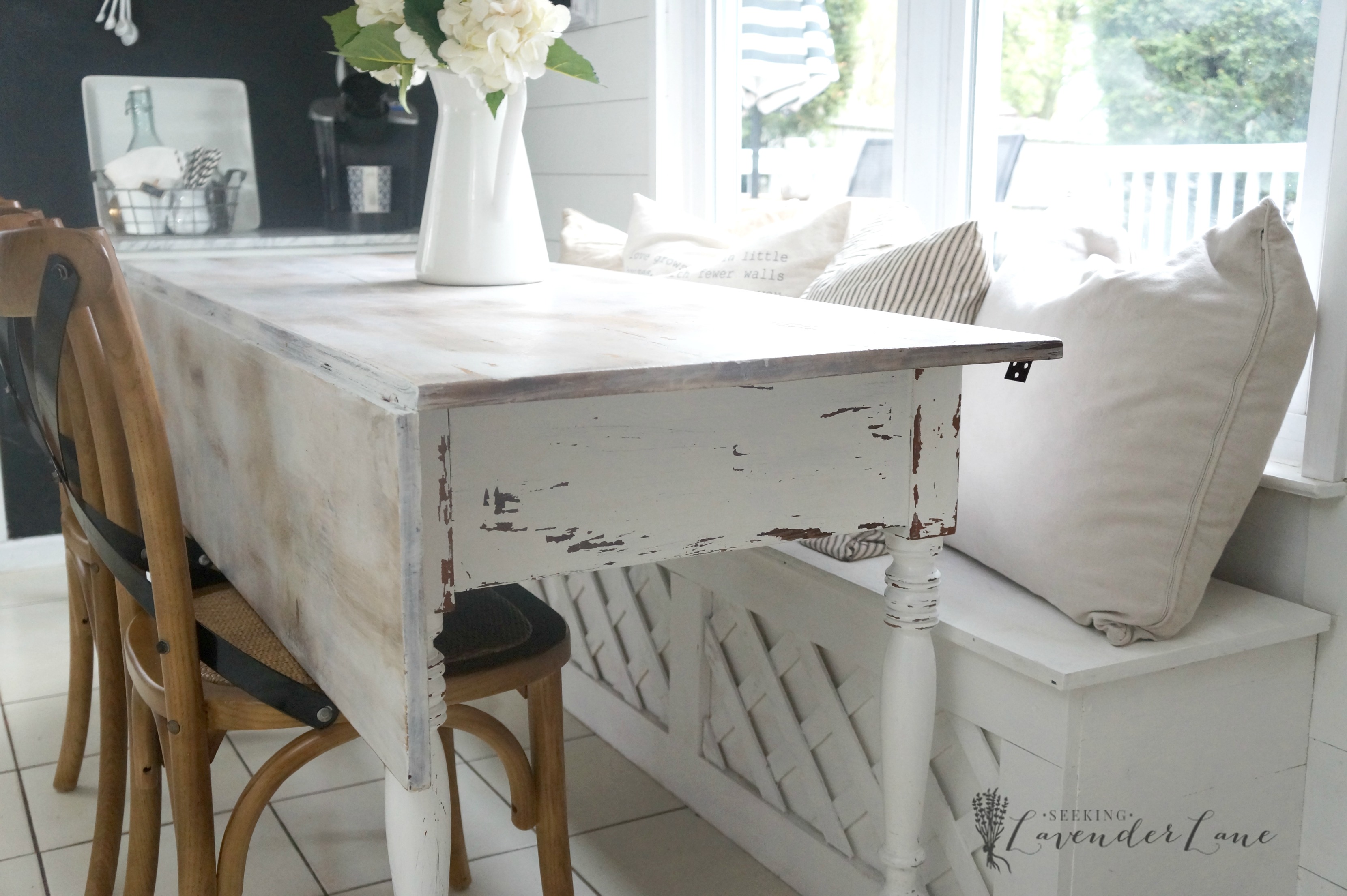 Distressed FarmhouseTable Seeking Lavender Lane