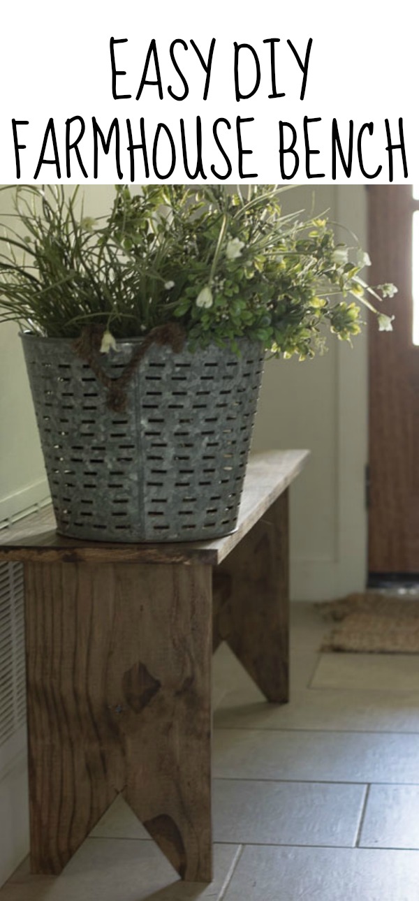 Easy DIY Farmhouse Bench Seeking Lavender Lane