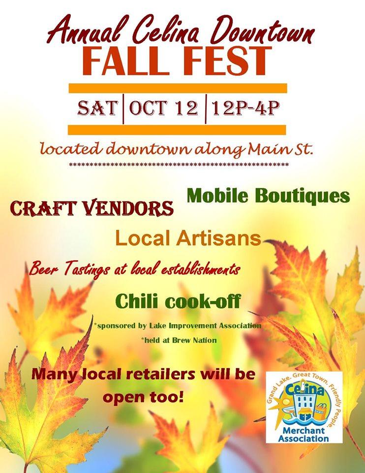 Downtown Celina’s Annual Fall Festival & LIA's Chili Cookoff hosted by
