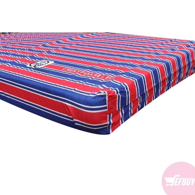48x24x3 inch Crest foam baby cot bed mattress with blue and red stripes. Sefbuy