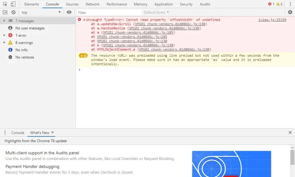 javascript Cannot read property 'offsetWidth' of undefined