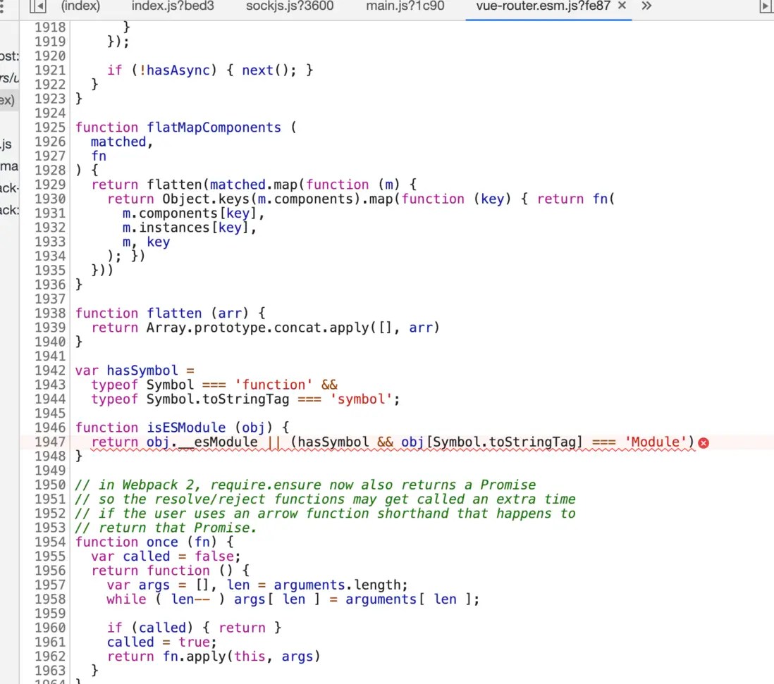 vue.js vue 路由跳转报错Cannot read property '__esModule' of undefined