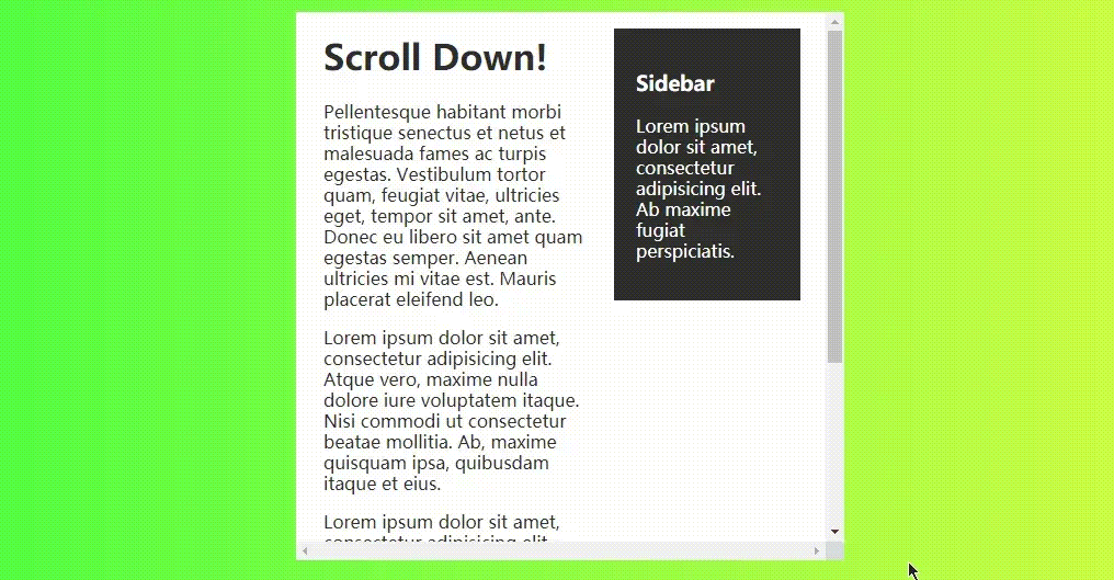 javascript positionsticky Several clever applications of sticky
