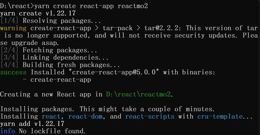 vue.js vue和react创建项目使用yarn包管理工具 个人文章 SegmentFault 思否
