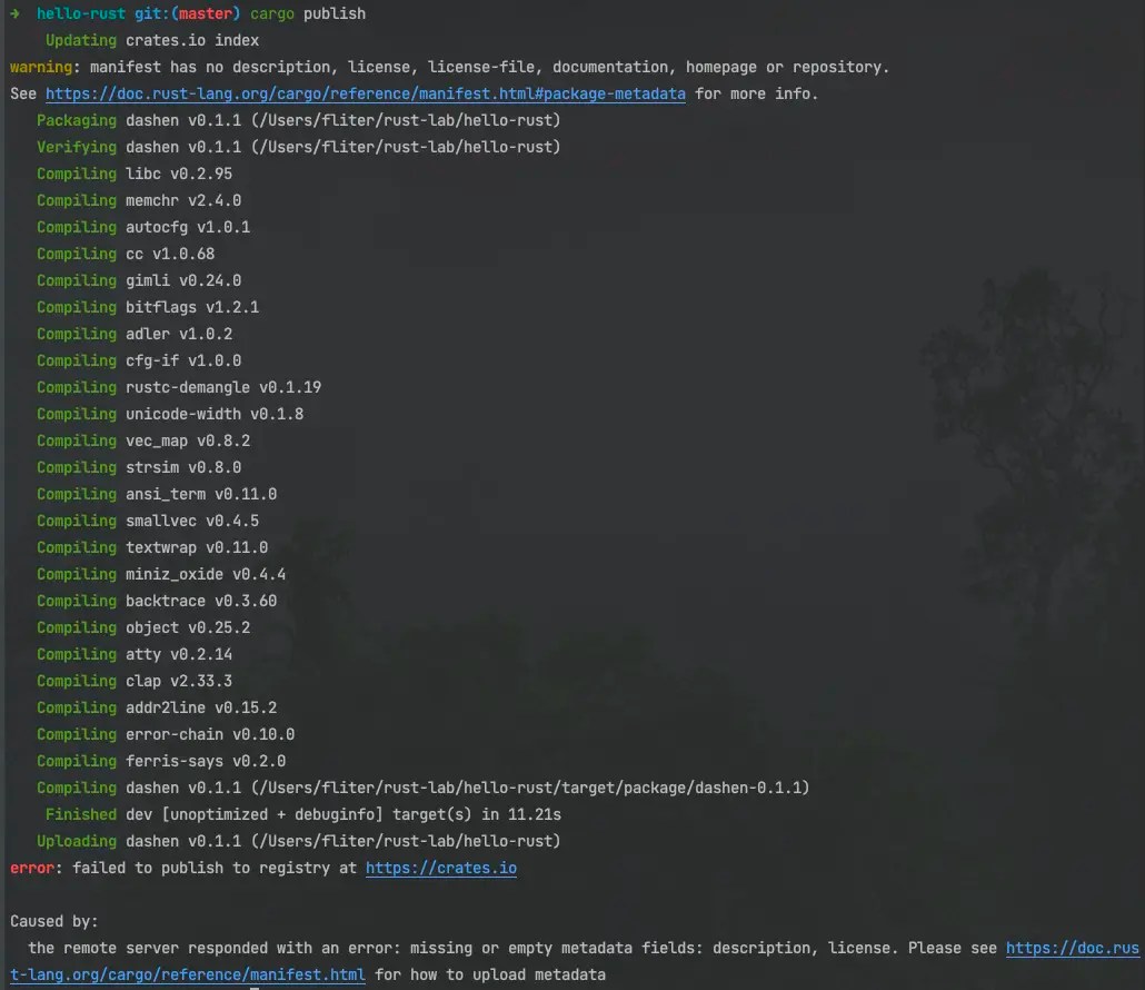 后端 制作crate并发布到Crates.io 个人文章 SegmentFault 思否