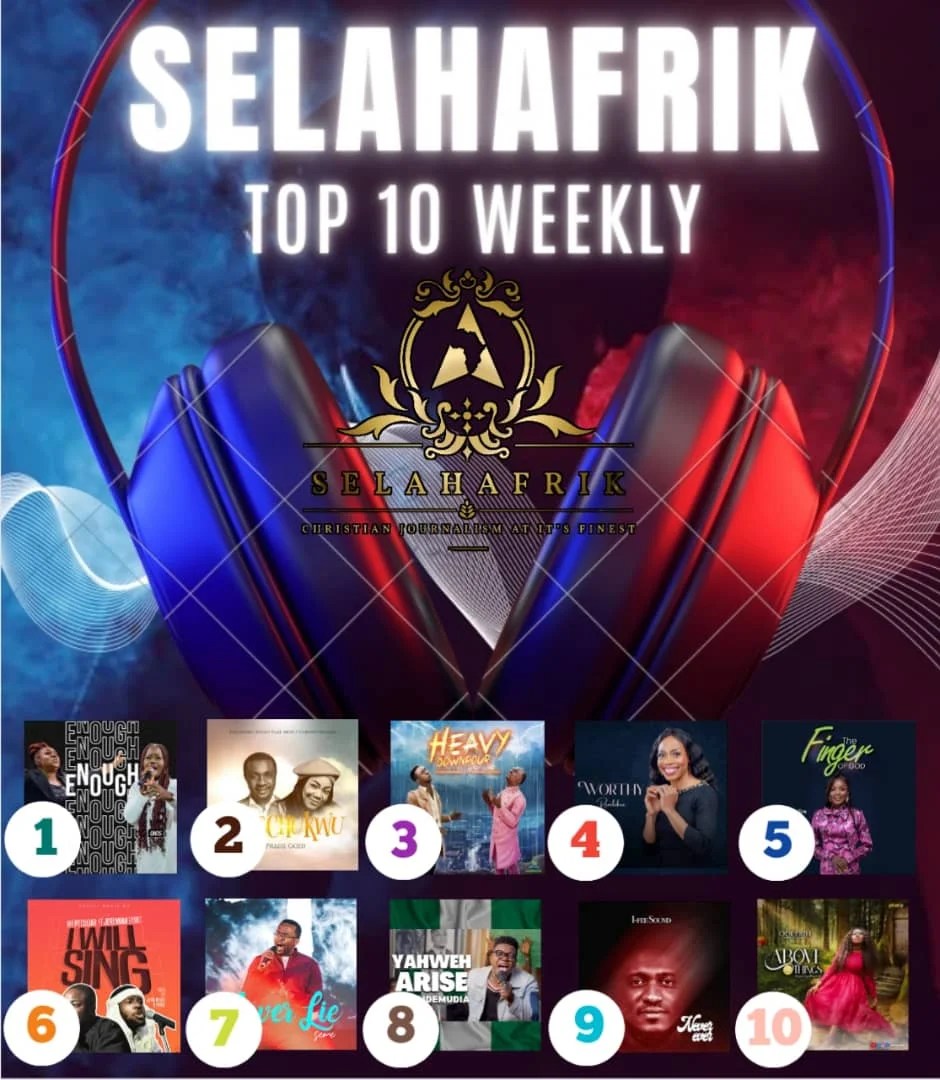 Gospel Music Chart SelahAfrik Top 10 27th Feb 4th Feb, 2023