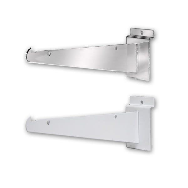 Glass Shelf Brackets For Slatwall 8" Slatwall Glass Shelf Bracket.