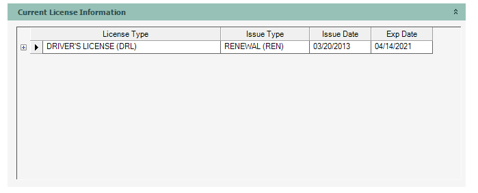 Driver License Fee CalculatorTransaction