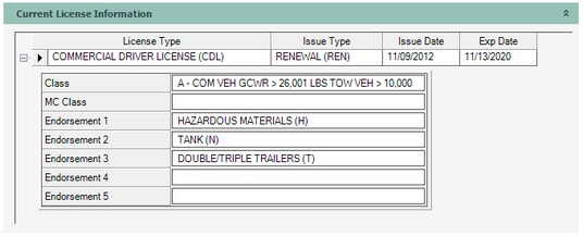 Driver License Fee Calculator