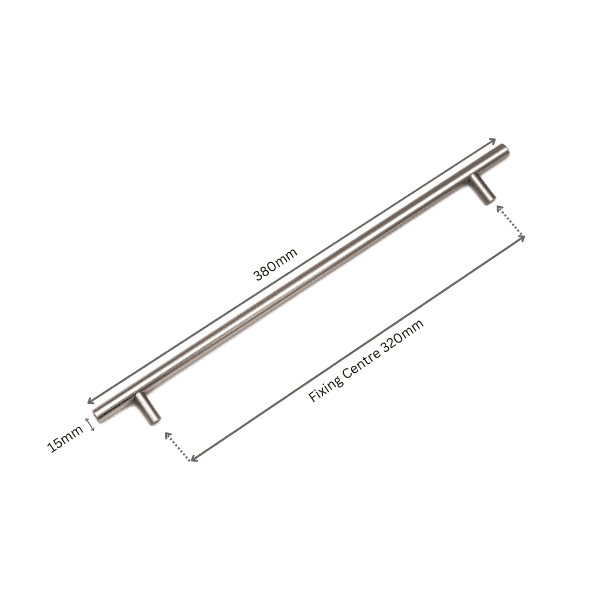 320mm Brushed Nickel Bar Handle