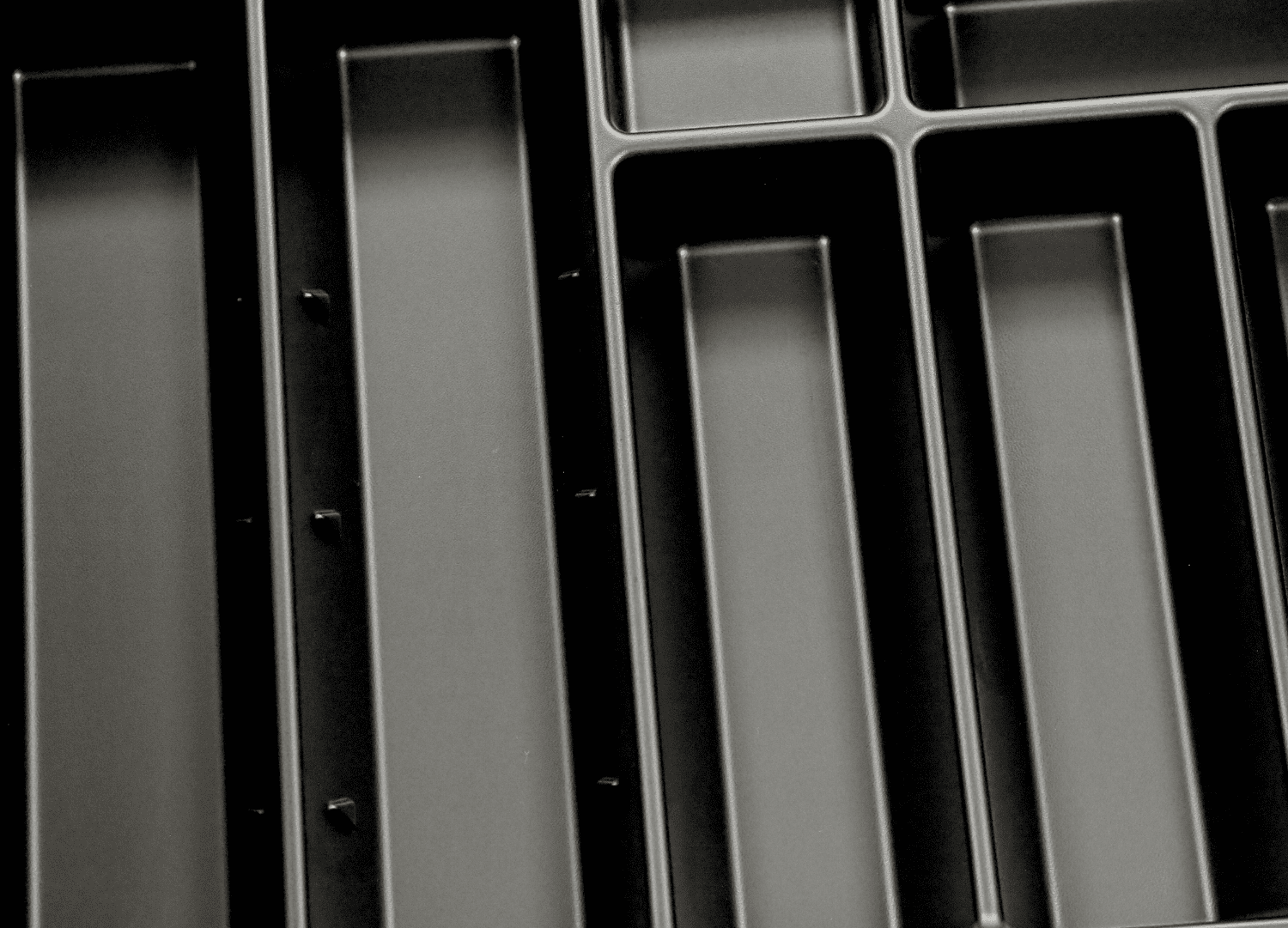 800mm Black Linea Tandembox Cutlery Tray