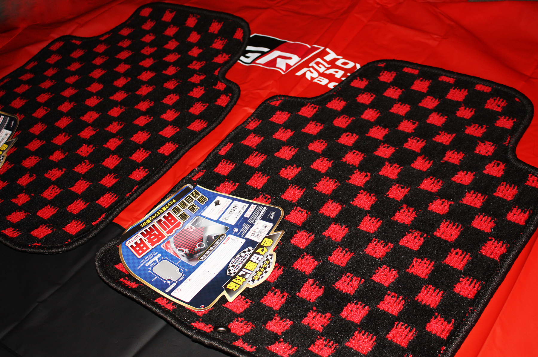 JDM Checkered Floor Mats Universal Select JDM