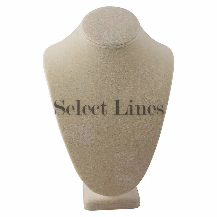 Beige Velvet 10"H Necklace Bust Jewelry Display Stand Forms eBay