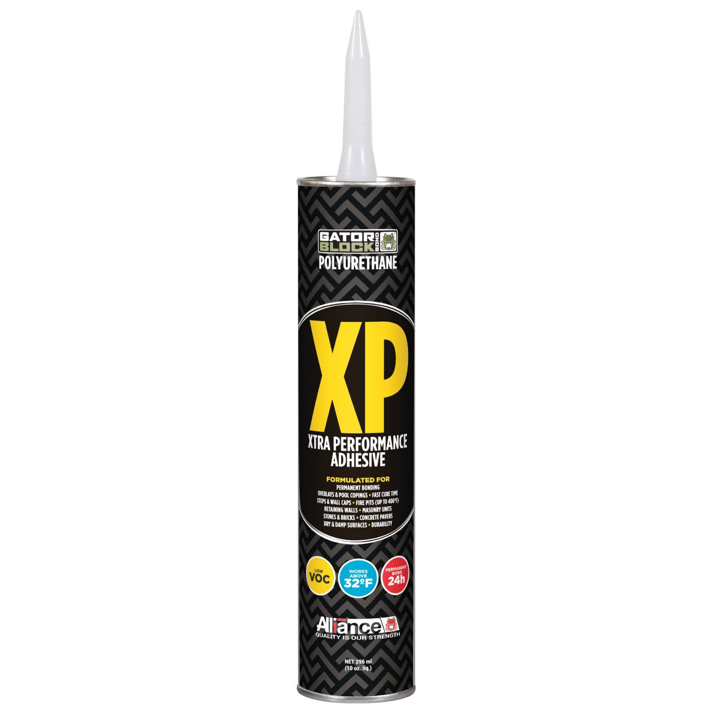 GATOR BLOCK BOND XP POLYURETHANE ADHESIVE, LOW VOC 10 OZ. Select Stone