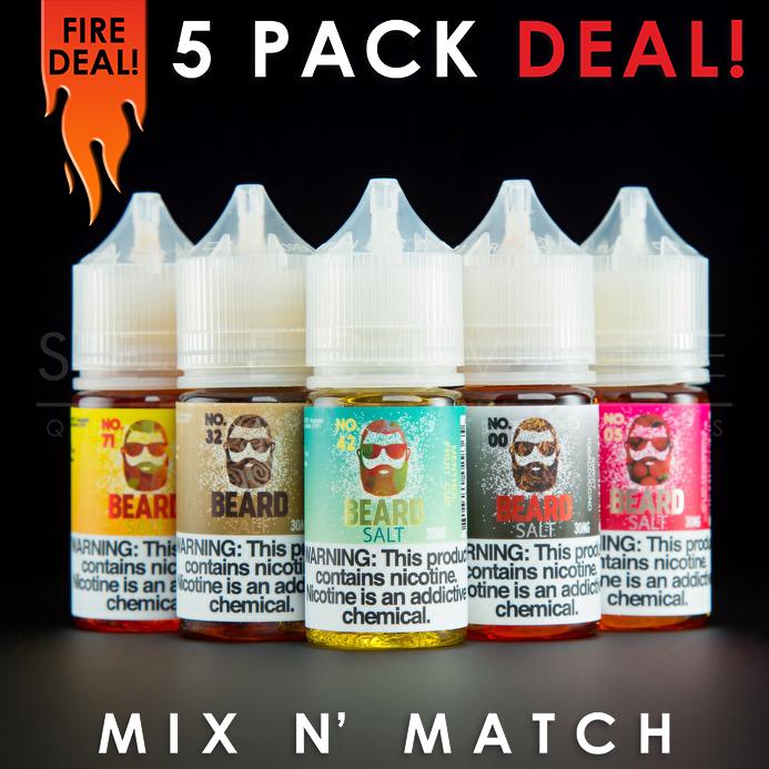 Beard Vape Co. Nic Salt Mix and Match (5 Pack) 150ml Select Vape