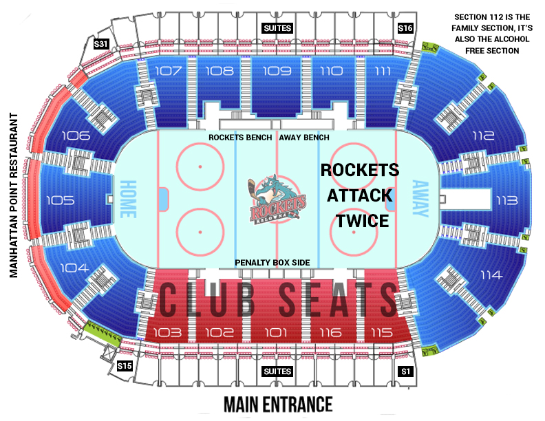 Rockets Seating Chart View