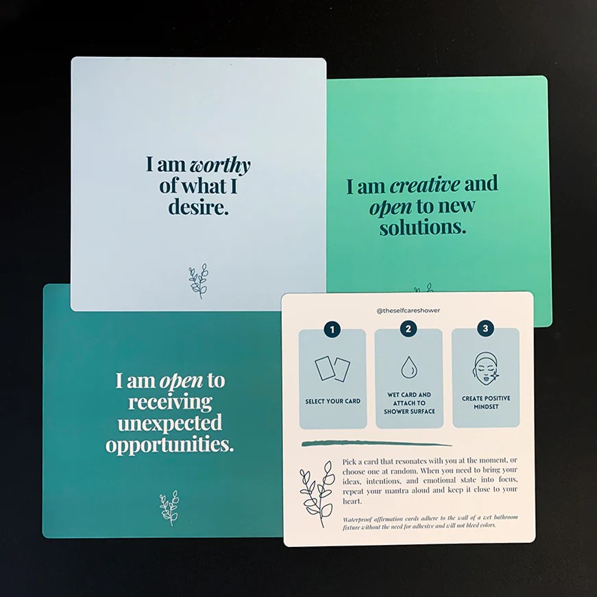Shower SelfCare Affirmation Cards Original Edition SelfCare Shower