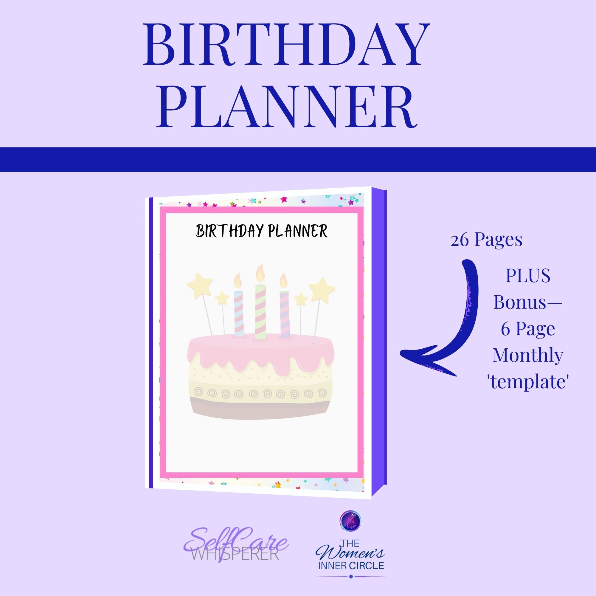 Birthday Planner SelfCare Whisperer