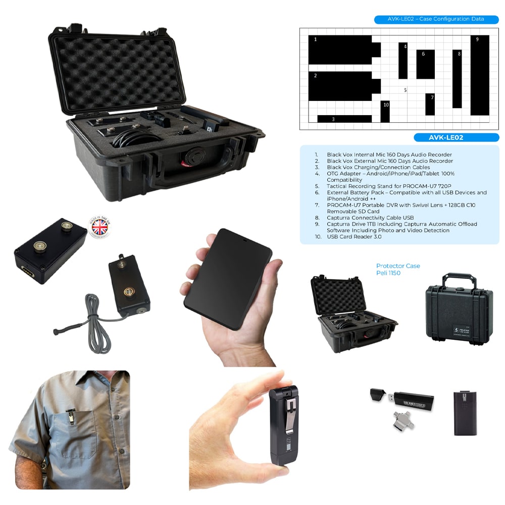 Professional Surveillance Kit AVKITS Law Enforcement