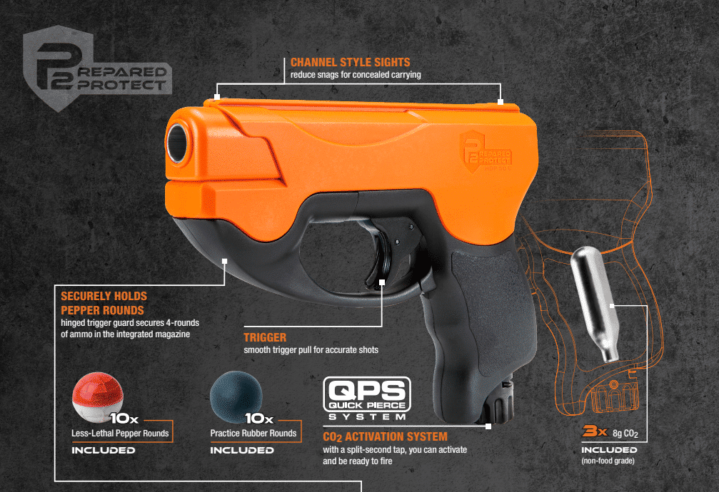 Premium P2P HDP 50 Compact Pepper Gun Ultimate Personal Protection