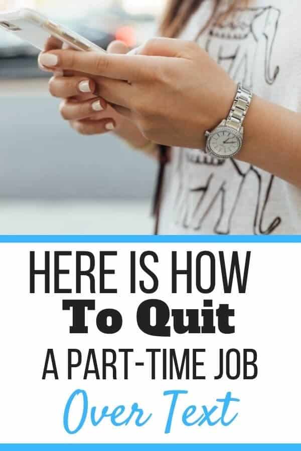 How to Quit a PartTime Job Over Text the Right Way Self Development