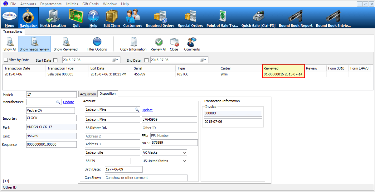 Tracking NICS Numbers