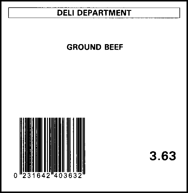 Random weights barcode prices