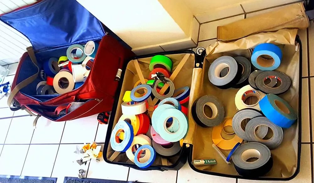 Office Design made out of duct tape only 3 Racing Cars