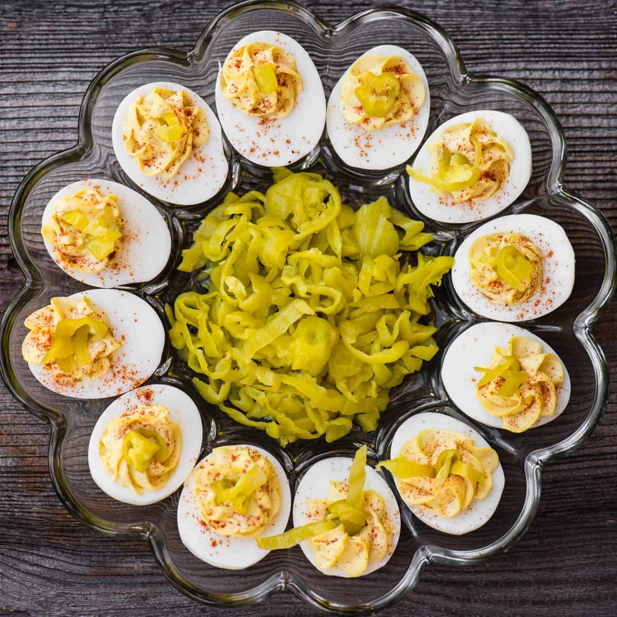Pepperoncini Deviled Eggs Self Proclaimed Foodie