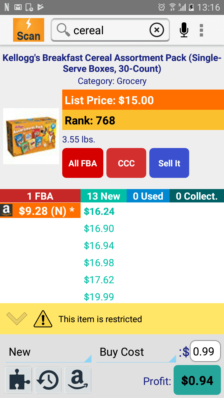 Restricted Items SellerEngine