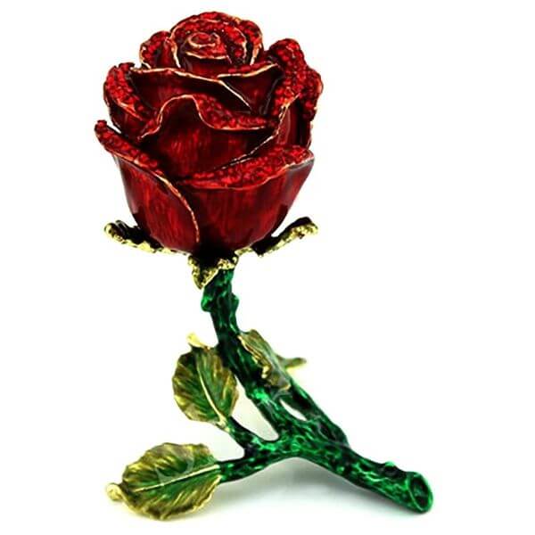 STEREOSCOPIC ROSE FLOWER JEWELRY BOX Sell This Now