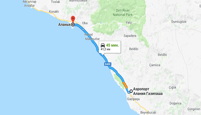 Автобусы алании маршруты карта