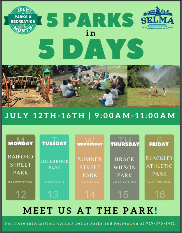 5 Parks in 5 Days Town of Selma