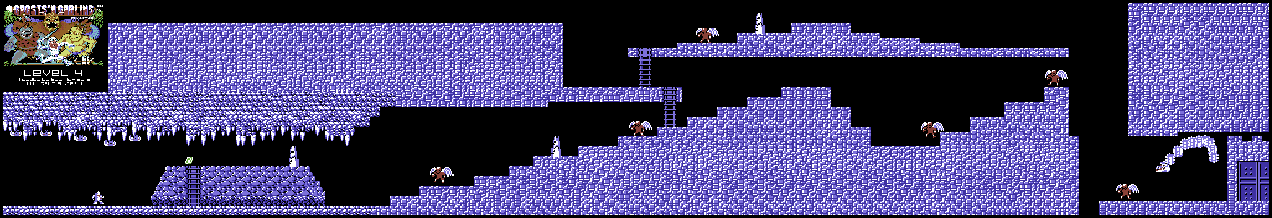 Ghosts'n Goblins Level 4 Map (C64)