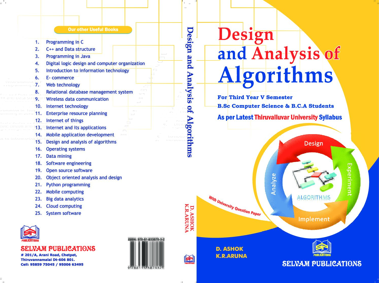 Design and Analysis of Algorithms SelvamPublications