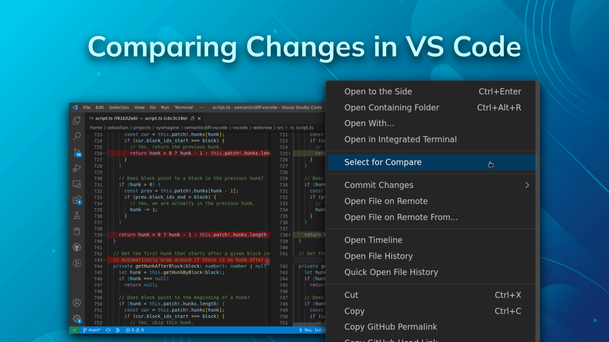 How To Check Diff Between Two Files In Visual Studio Code Printable
