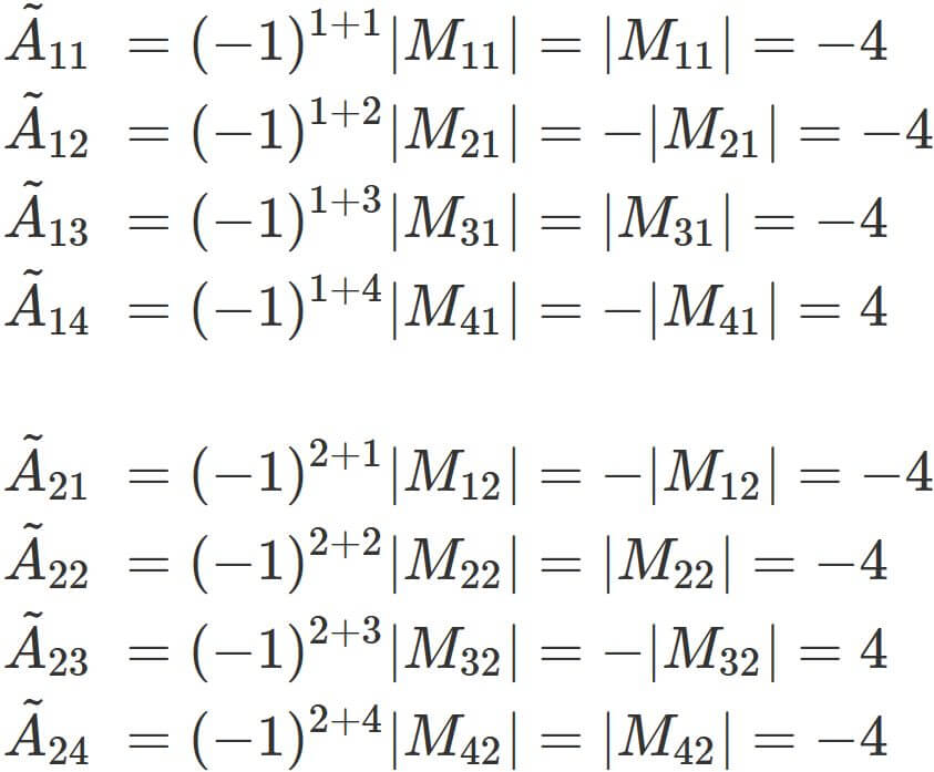 How to find the inverse matrix of a 4x4 matrix SEMATH INFO