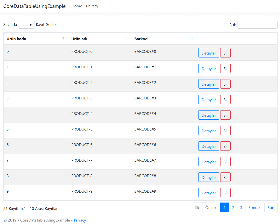 Client Side Datatable Examples at Lakesha Aleman blog