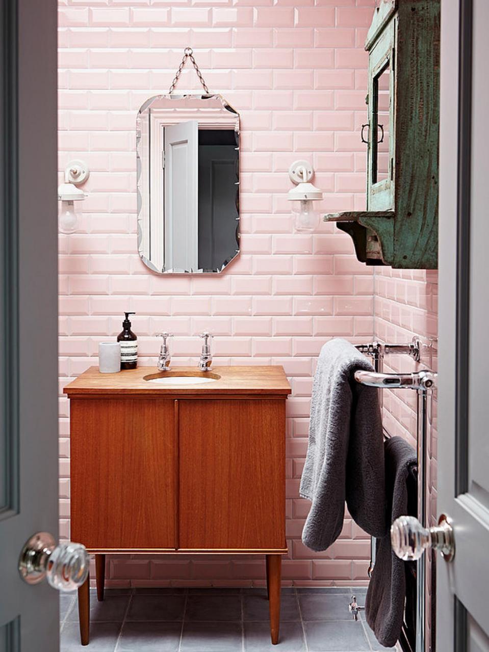 Vintage Pink Bathroom Tiles For Sale Semis Online