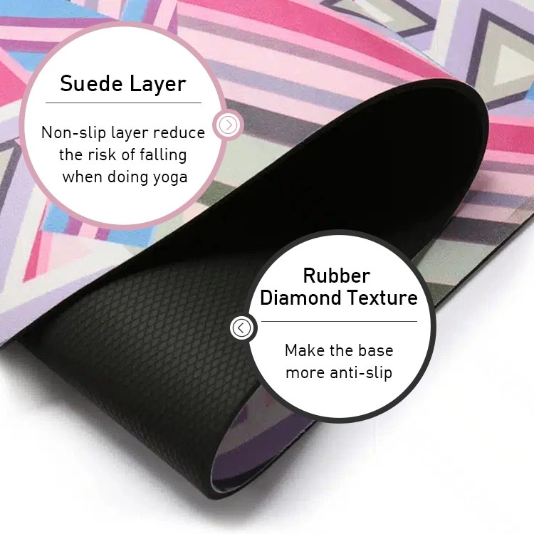 135cm Big Size Suede+Rubber Yoga Mat Professional Yoga Products Supplier