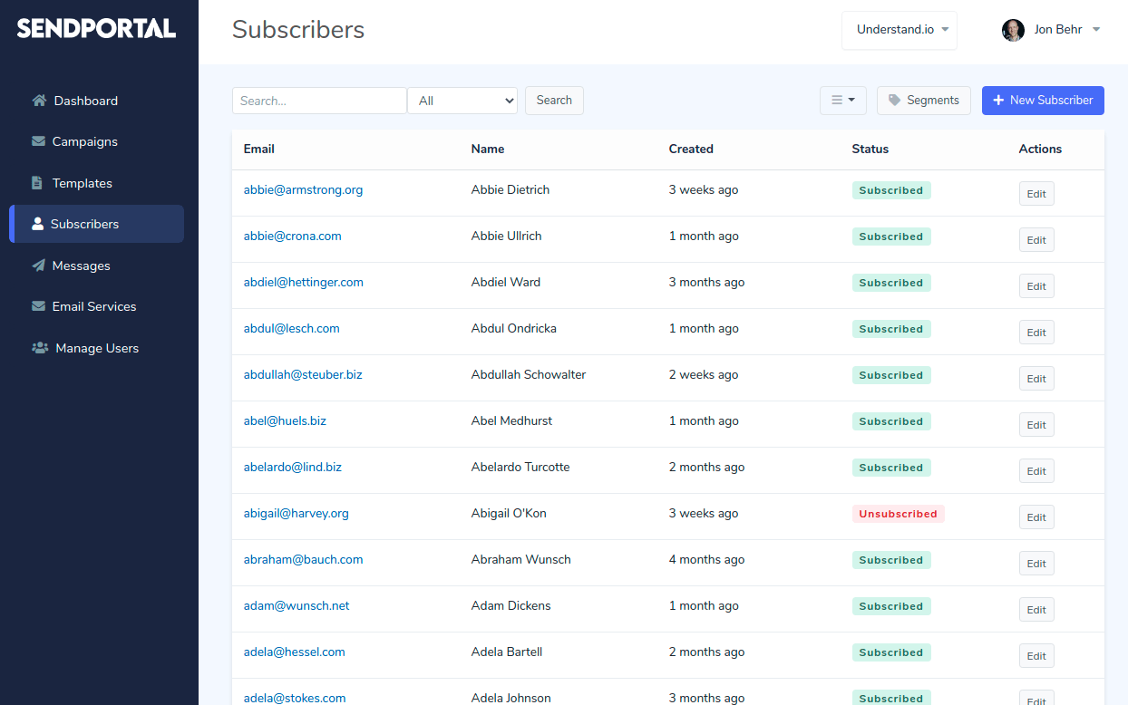 SendPortal Open Source Email Marketing Software