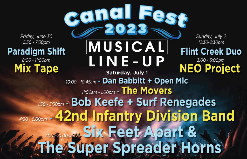 2023 Canal Fest Music Lineup Announced Seneca Falls Business Association