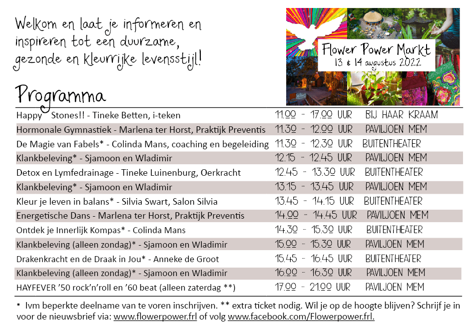 Weekendtip Flower Power Markt in Buitenpost Seniorenkrant