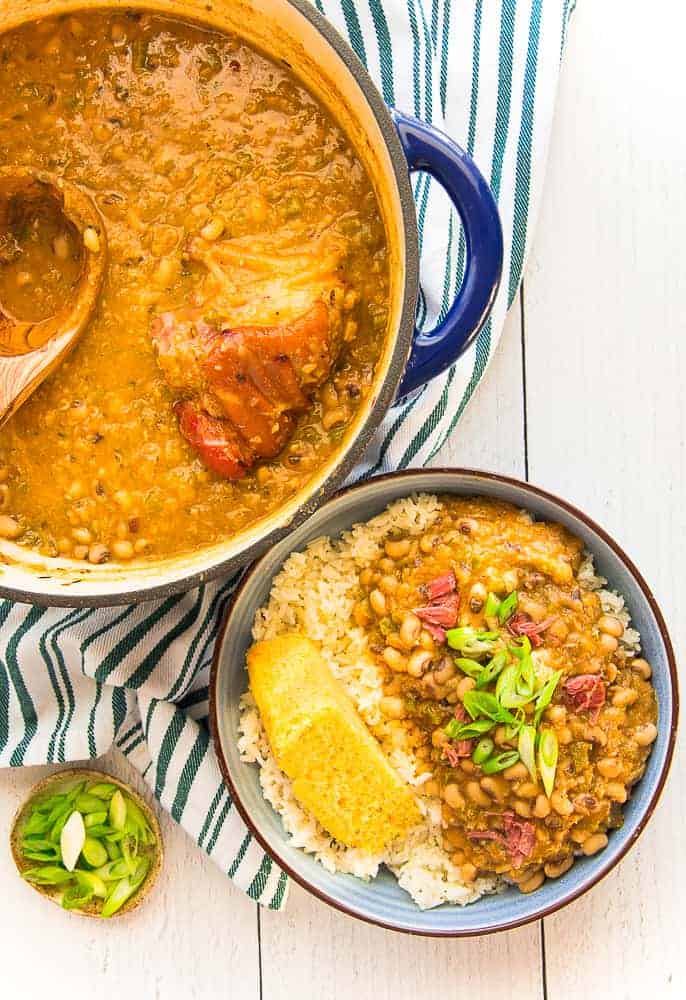 How to make Black eyed peas with rice